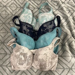 Set of 4 Cacique Lace Lightly Lined Balconette Bras